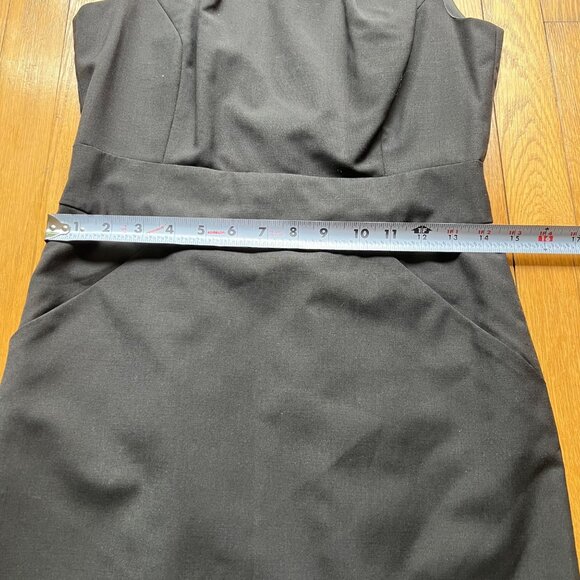 J.Crew Size 4 Black Suiting Lightweight Wool Tailored Sleeveless Sheath Career - Picture 7 of 16